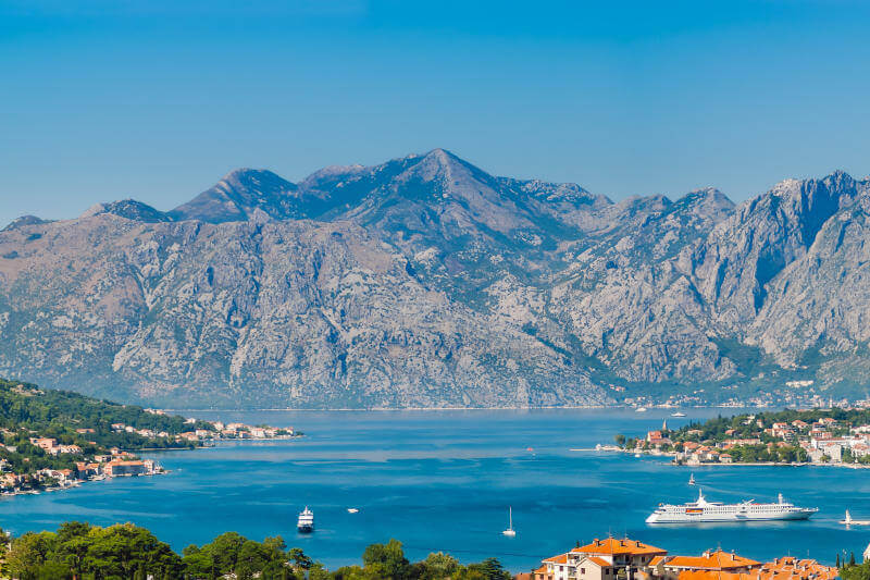 Panorama der Bucht von Kotor, Montenegro