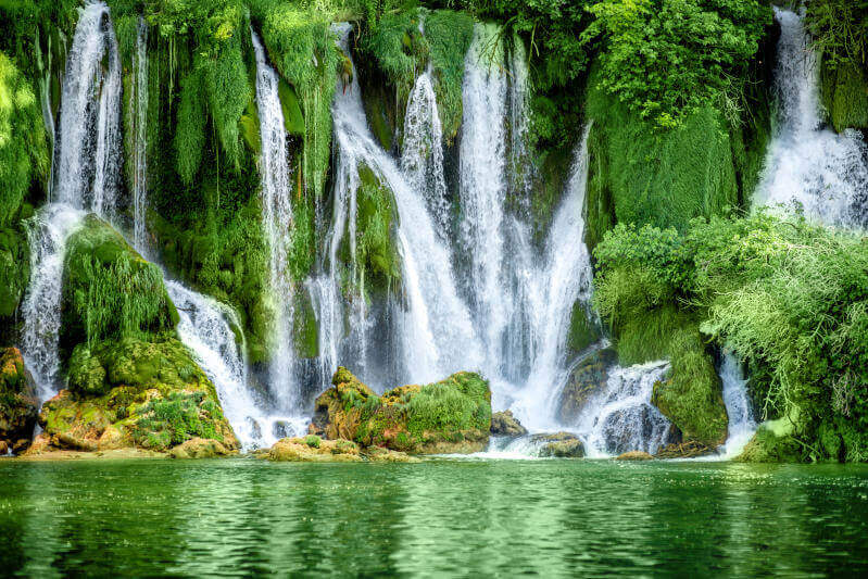 Kravice-Wasserfälle in der Nähe der Stadt Mostar.