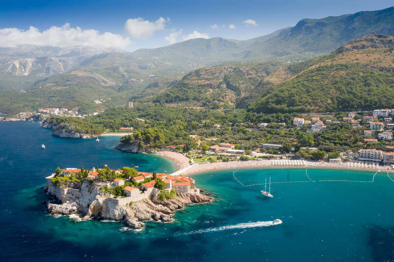 Insel Sveti Stefan in Montenegro