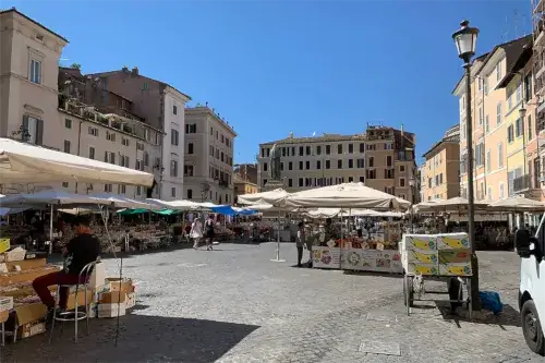Campo dei Fiori Markt in Rom, Italien