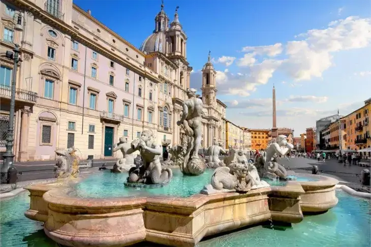Neptunbrunnen auf der Piazza Navona in Rom