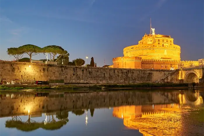 Goldenes Abendlicht über Rom